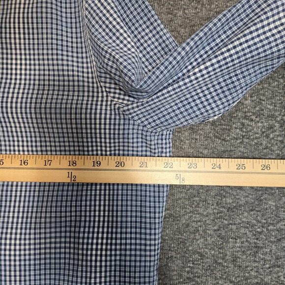 Men's Boss Hugo Boss Regular Fit Sz Large Check / Plaid Blue Long Sleeve Shirt - Picture 6 of 9